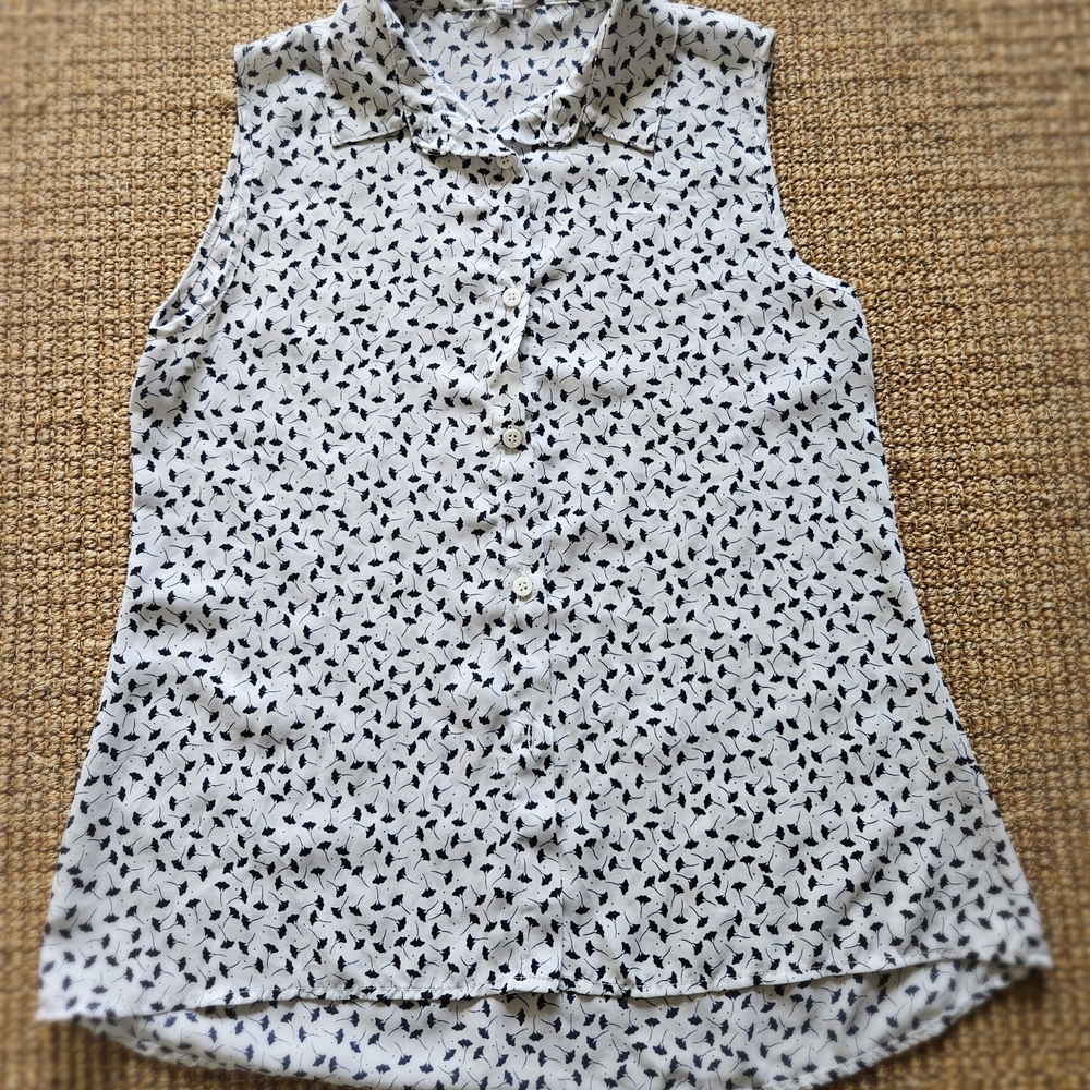 Cotton On Sleeveless Black and White  Women's Blouse Size: XS